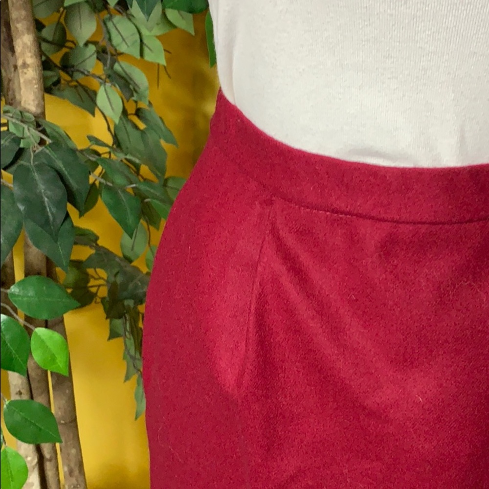 Pendleton Raspberry Wool Skirt - image 2